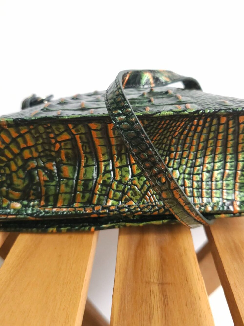 NWT Brahmin Minuette Samba Green Leather Crossbody Handbag - Picture 9 of 12